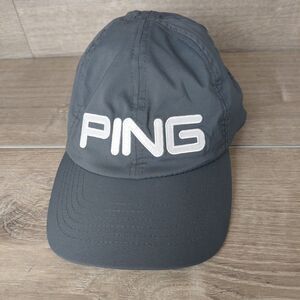 PING Golf Hat Cap Black White Sensor Cool Embroidered Lightweight Adjustable